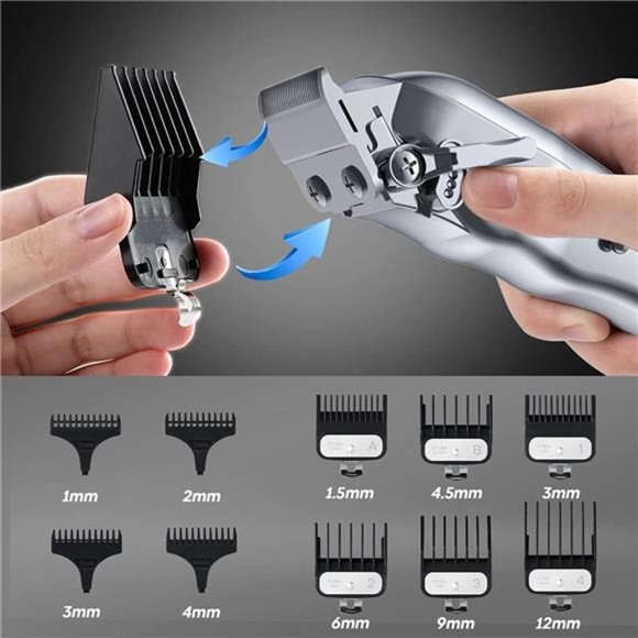 Hair Clippers for Men Professional + Hair Beard Trimmer Kit, Mens Grooming Kit - Picture 3 of 6